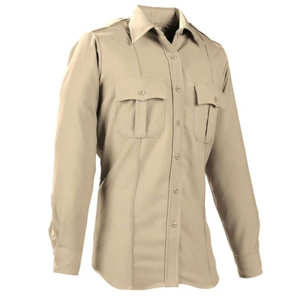 Elbeco Women's Tan Poly/Cotton Teflon Paragon Plus Style OP875-3 Shirt NEW - Picture 1 of 11
